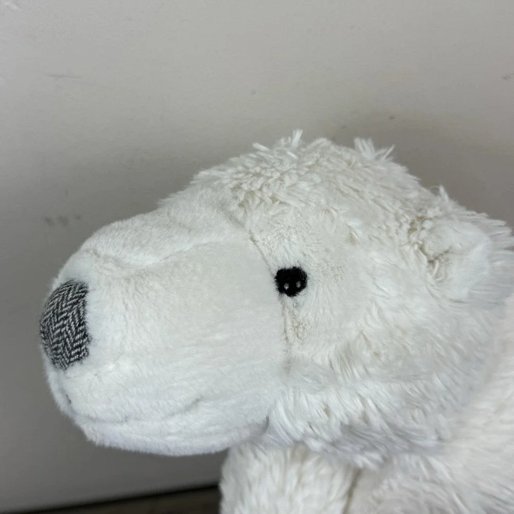 Pier 1 Imports White Polar Bear Plush Stuffed Animal Floppy Laying 20